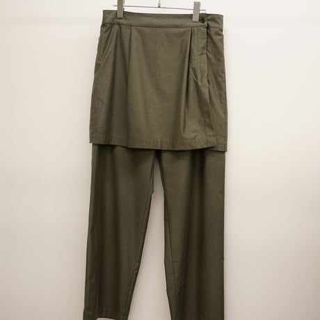 【THE HINOKI】Organic Cotton Twill Skirt Pants　［khaki］