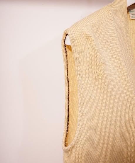 【vintage】60's lettered knit vest