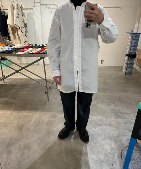 【THE HINOKI】OG cotton  stand collar shirt  ［white］