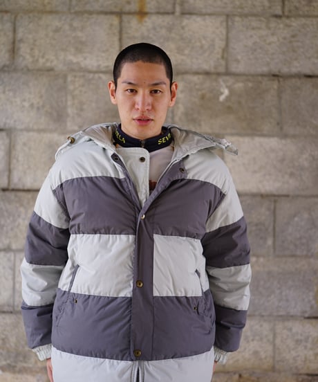 【used】90's ARTIC EXPLORER reversible border down jacket
