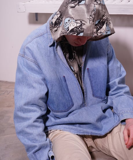 【WATARU TOMINAGA】Hooded Pullover shirt (DEATH)