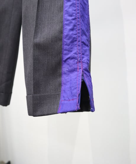 【remake】side line remake slacks ［red gyay］