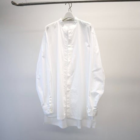 【THE HINOKI】OG cotton  stand collar shirt  ［white］