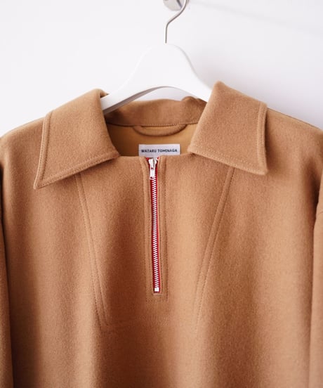 【WATARU TOMINAGA】melton zipper shirt ［camel］