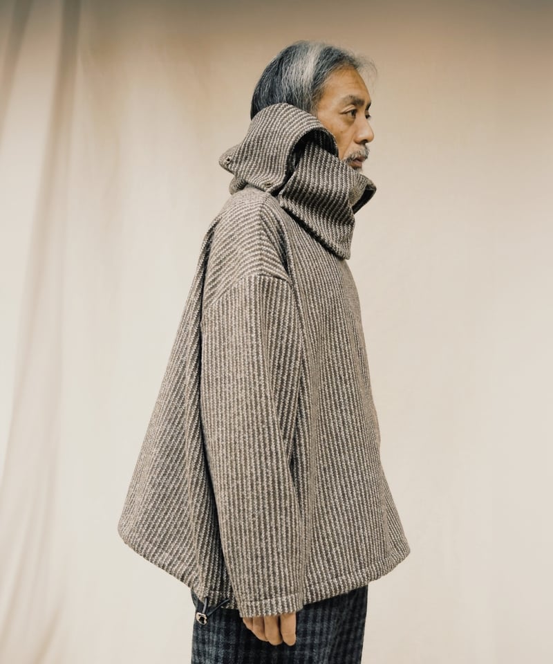 OIRA】sailor hoodie / weaving stripe brown | ab
