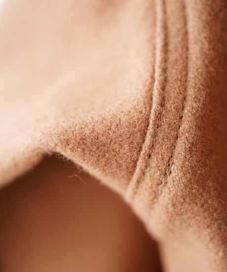 【WATARU TOMINAGA】melton zipper shirt ［camel］