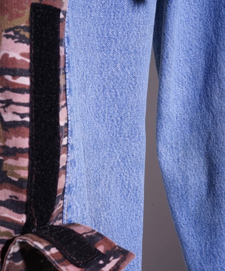 【remake】Levi's 501xx west wrap remake denim pants ~patch work~