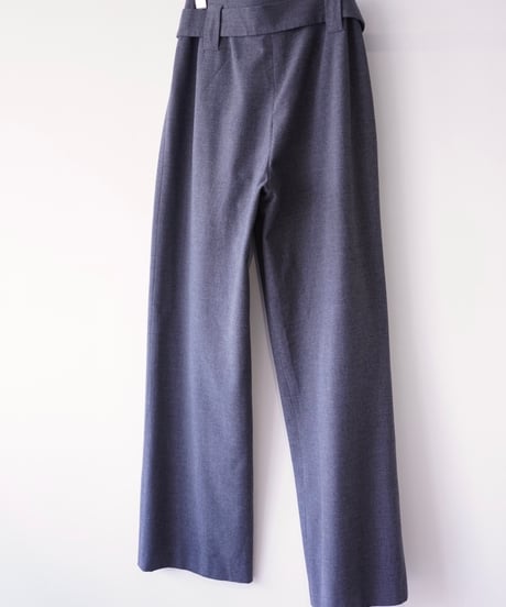 【vintage】00's women slacks with belt ribbon