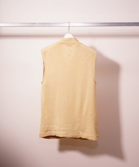 【vintage】60's lettered knit vest
