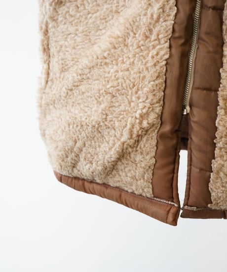 【remake】reversible boa bear vest