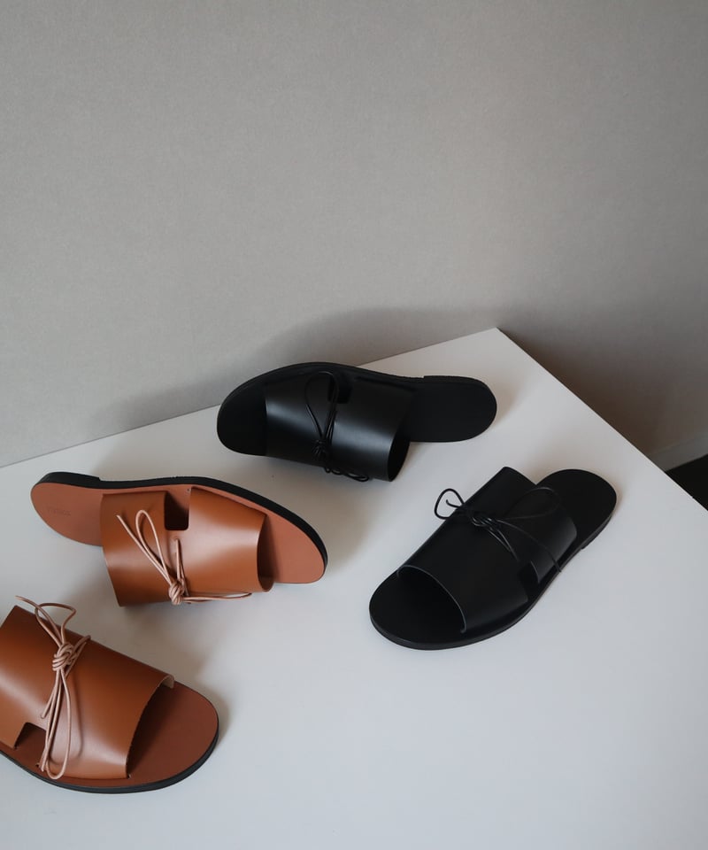 ishmm AD:LIB II レザーサンダル ISHMM】Ad:lib ／LL・3L ／BLACK | abundantism