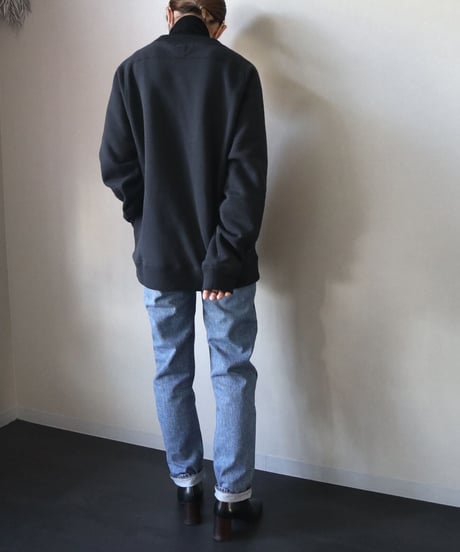 【THE HINOKI】OG cotton fleece sweat shirt [BLACK]