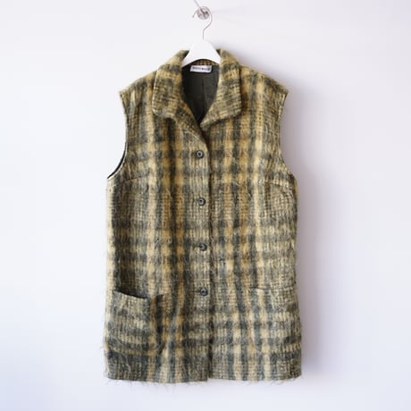 【vintage】90's mohair vest jacket