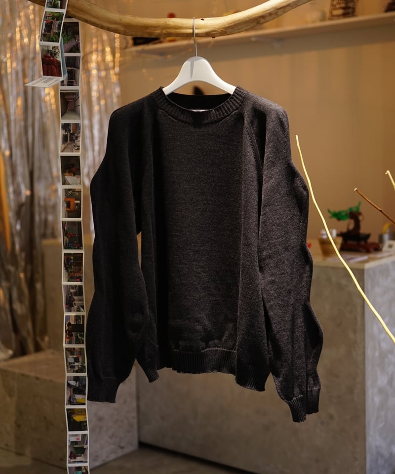 A MACHINE】24-sloppy sweater / black | abundantism