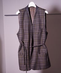【remake】Remake vest jacket "check"