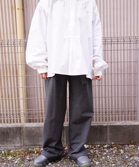 【vintage】00's women slacks with belt ribbon