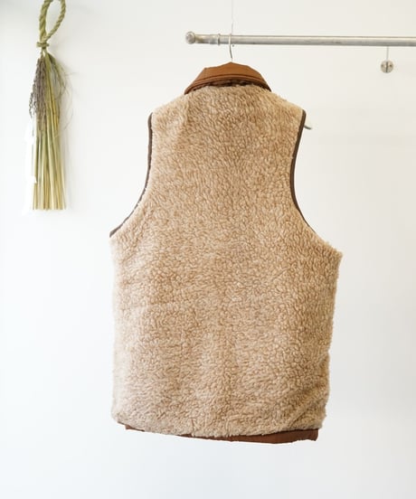 【remake】reversible boa bear vest