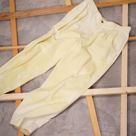 【used】90's italy Uneven dyeing chino slacks
