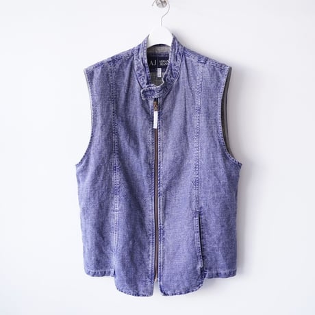 【used】old ARMANI jeans linen vest