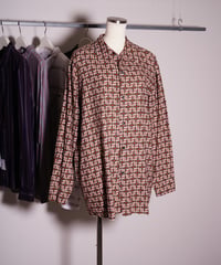 【vintage】70-80's Italy all over pattern shirt
