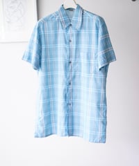 【Vintage】70-80's square cut check shirt