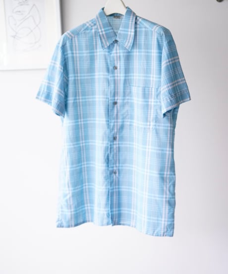 【Vintage】70-80's square cut check shirt