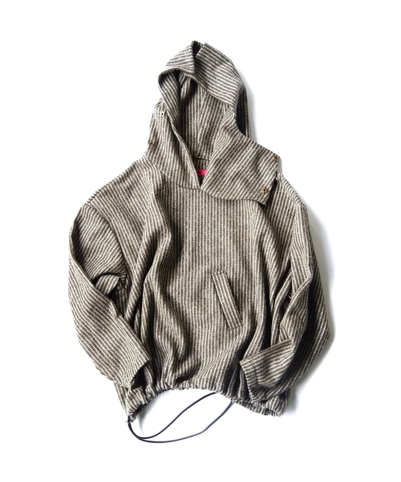 OIRA】sailor hoodie / weaving stripe brown | ab