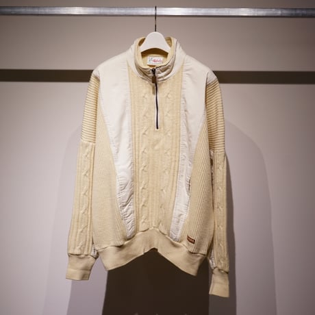 【used】90's LALPINA italy tennis half zip sweater