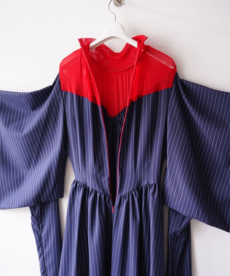 【YOHEI OHNO】Prokofiev stripe ロングワンピース YOHEI OHNO】Prokofiev stripe | abundantism