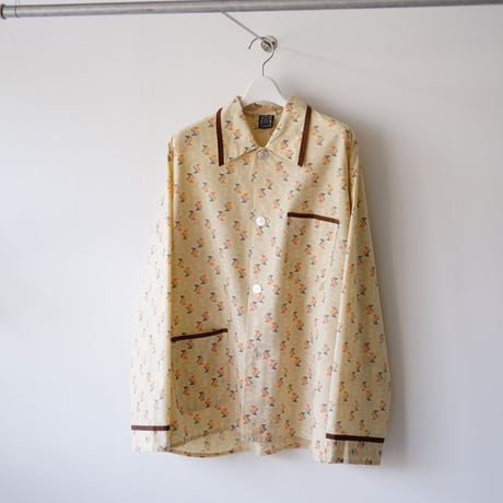 【used】80's Germany whole pattern pajama shirt