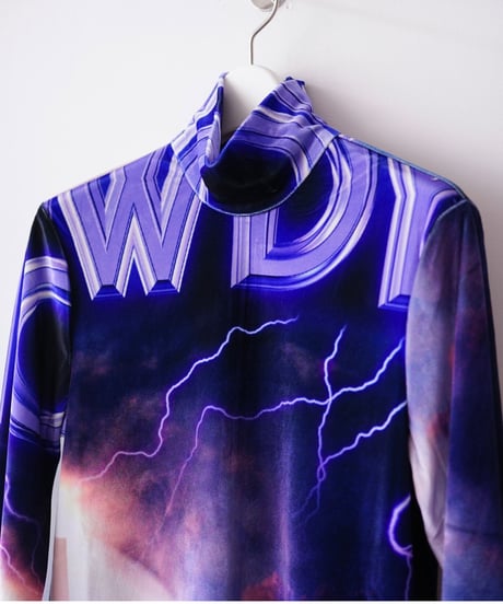 【YOHEI OHNO】Graphic Velor High Neck "HOWDY"