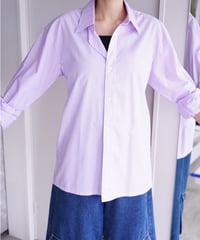 【Vintage】80s light purple shirt S/S