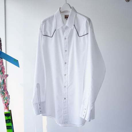 【used】90's minimal western shirt