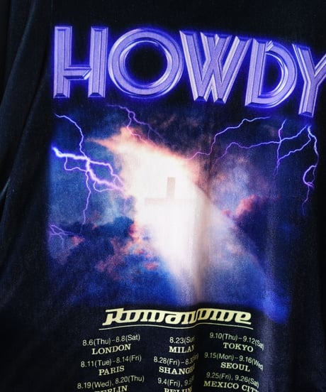 【YOHEI OHNO】Band T Velor Dress "HOWDY"