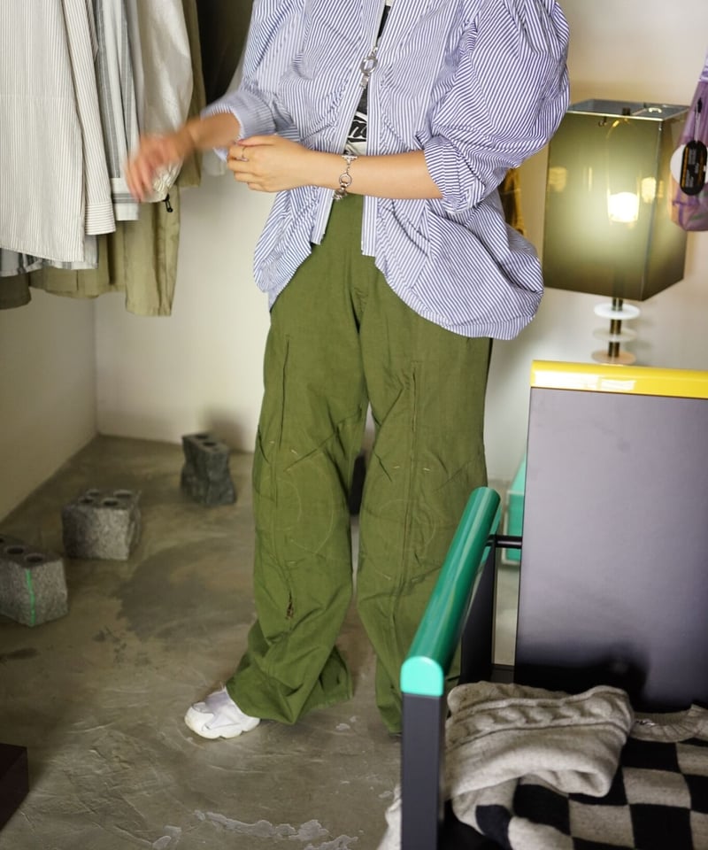 YOHEI OHNO】padded cargo trousers [KHAKI] | abu