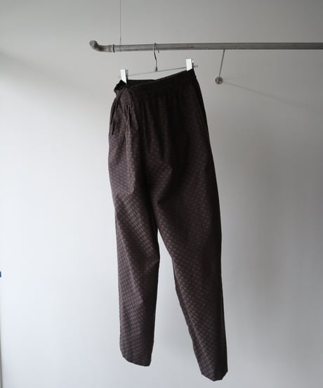 【THE HINOKI】OG cotton Checker pants [brown check]