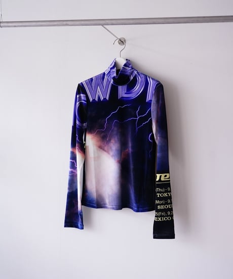 【YOHEI OHNO】Graphic Velor High Neck "HOWDY"