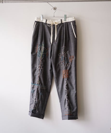 【remake】"nobigurumi" embroidery wool slacks type 2