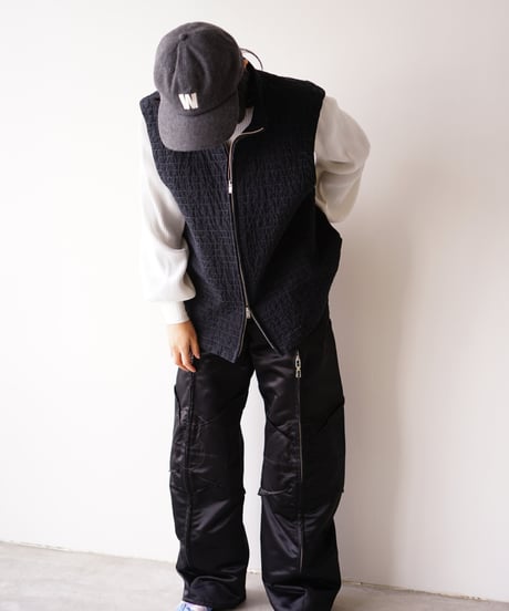 【THE HINOKI】Organic Cotton quilting stand collar vest