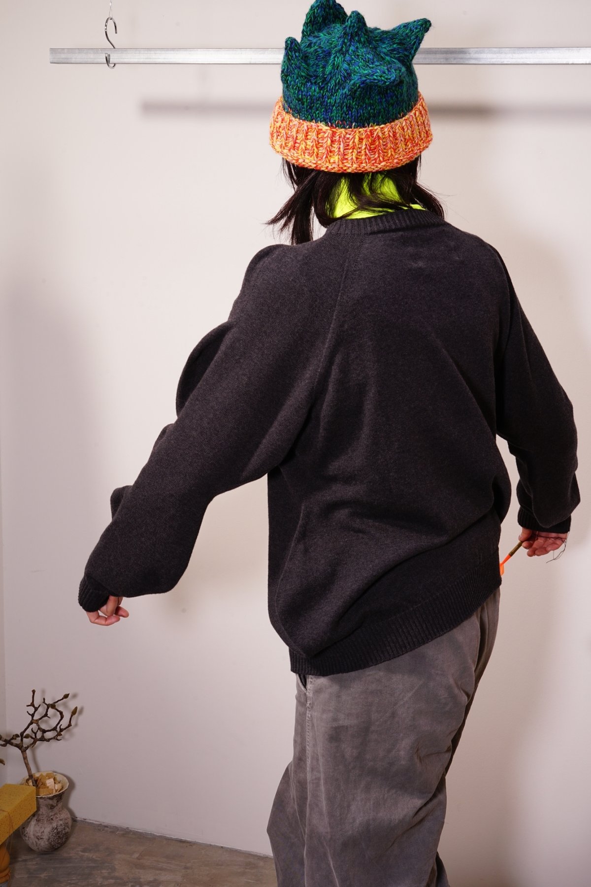 A MACHINE】24-sloppy sweater / black | abundantism