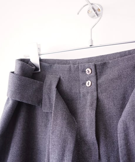 【vintage】00's women slacks with belt ribbon