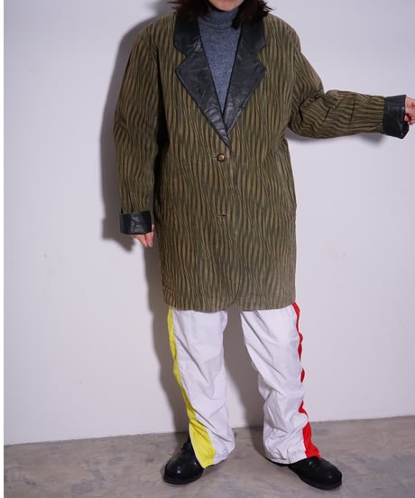【used】90's-00's  pig leather print tailored jacket