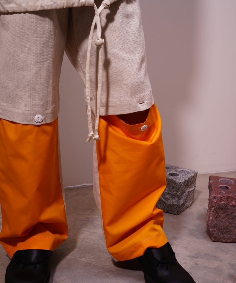 WATARU TOMINAGA タックパンツ WATARU TOMINAGA】open knee trousers | abundantism