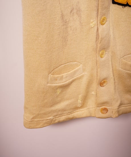 【vintage】60's lettered knit vest