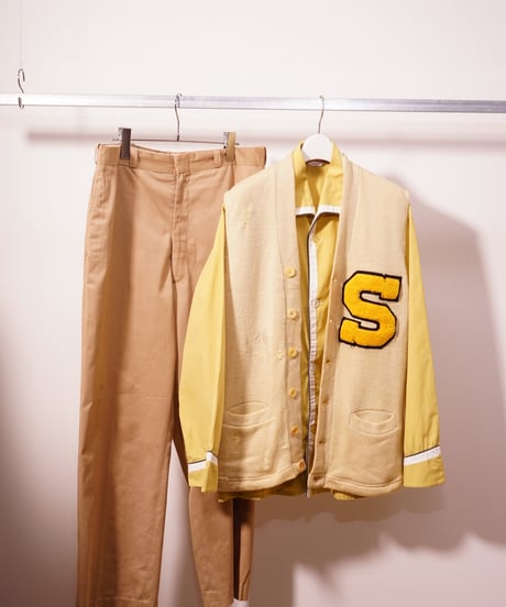 【vintage】60's lettered knit vest