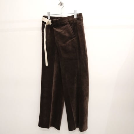 【remake】waist wrap remake belt velvet pants