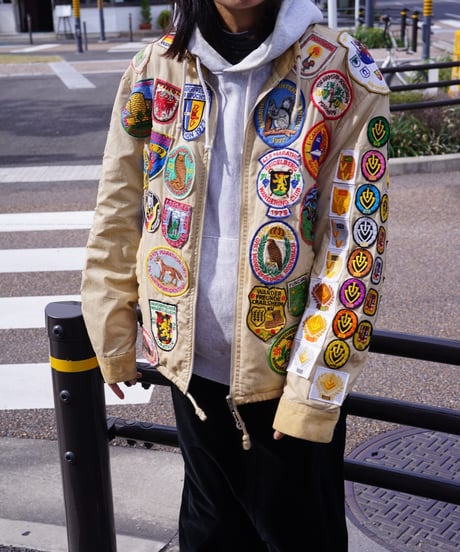 【vintage】70's marathon lots of patches jacket