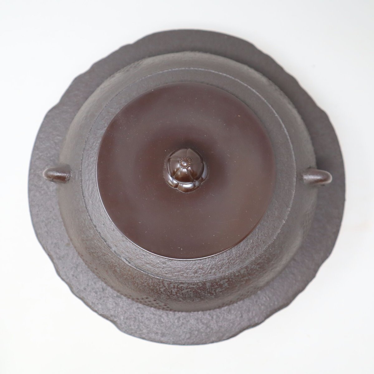 佐藤清光作　桜川地紋　平丸羽釜 茶道具 炉釜 炉用釜 透木釜 桜川地紋 佐藤清光作 透木板 釜鐶