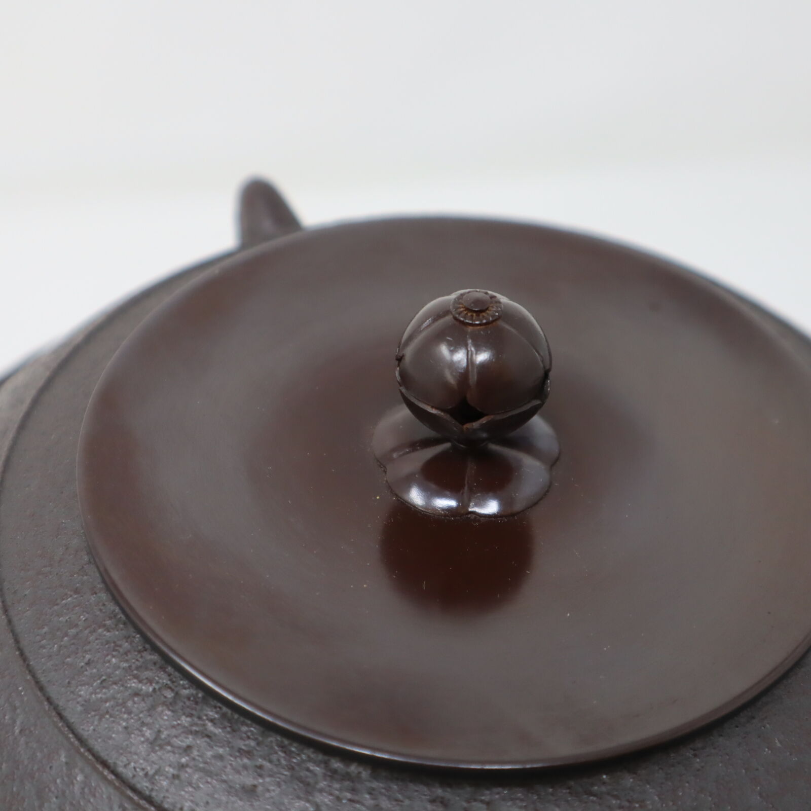 A007【炉】釜師 佐藤清光 遠山霞 平丸羽釜 鉄釜 茶釜 | 茶道具 千草