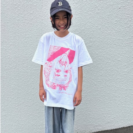モンドくんTシャツ｜逆さアインシュタイン｜ピンク
